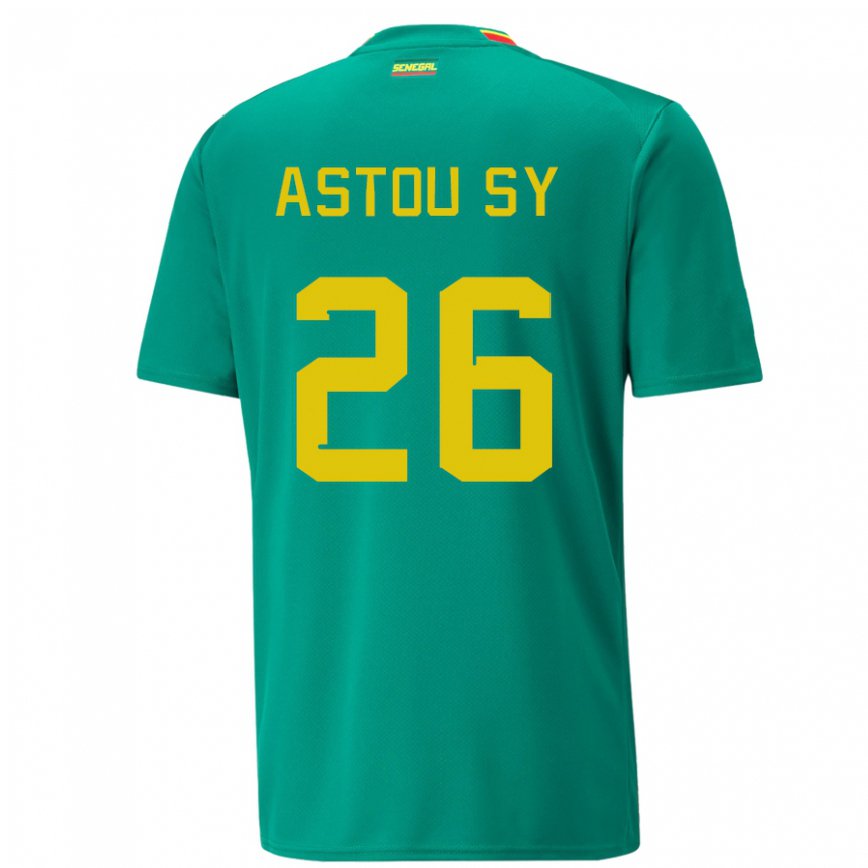 Hombre Camiseta Senegal Astou Sy #26 Verde 2ª Equipación 22-24 México