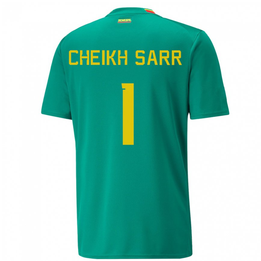 Hombre Camiseta Senegal Cheikh Sarr #1 Verde 2ª Equipación 22-24 México