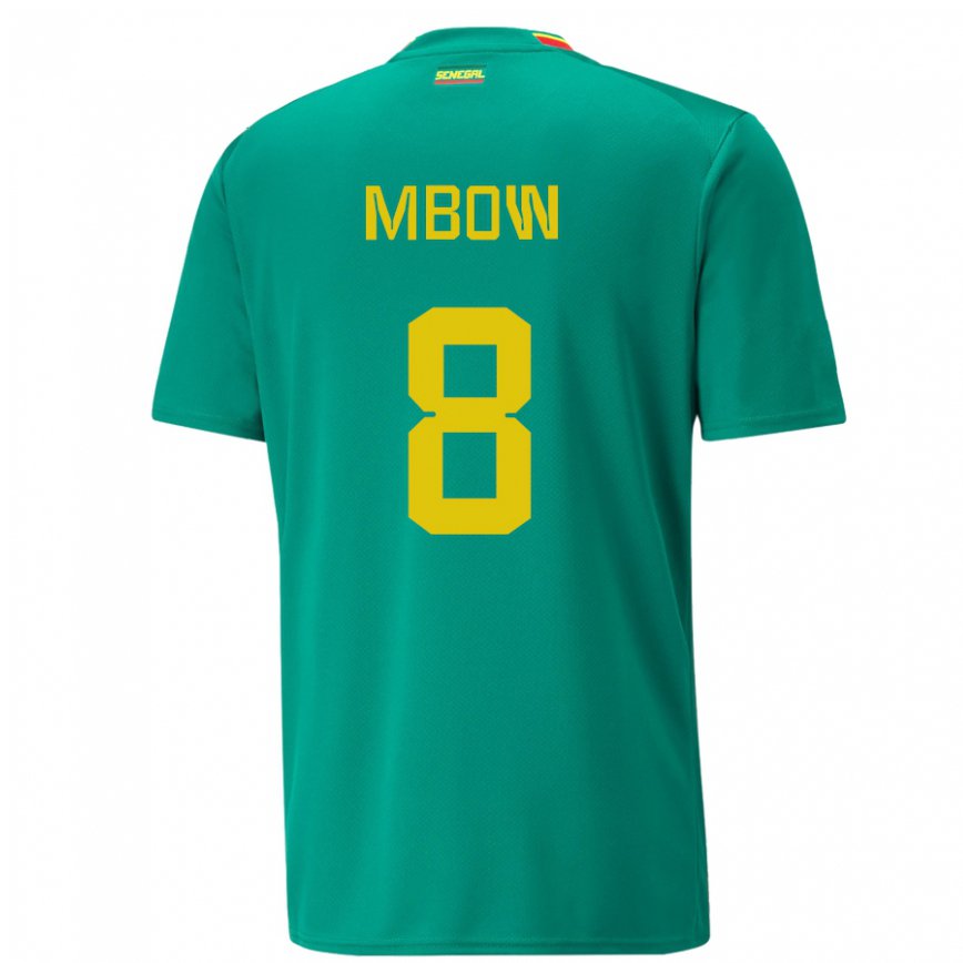 Hombre Camiseta Senegal Mamadou Mbow #8 Verde 2ª Equipación 22-24 México