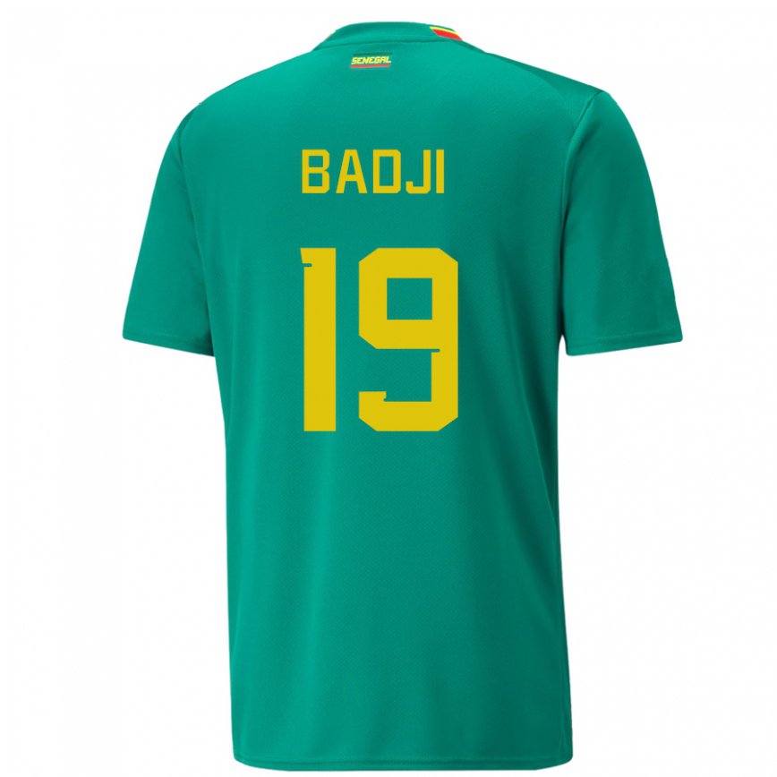 Hombre Camiseta Senegal Youssouph Badji #19 Verde 2ª Equipación 22-24 México