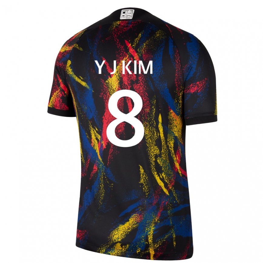 Hombre Camiseta Corea Del Sur Kim Yun Ji #8 Multicolor 2ª Equipación 22-24 México