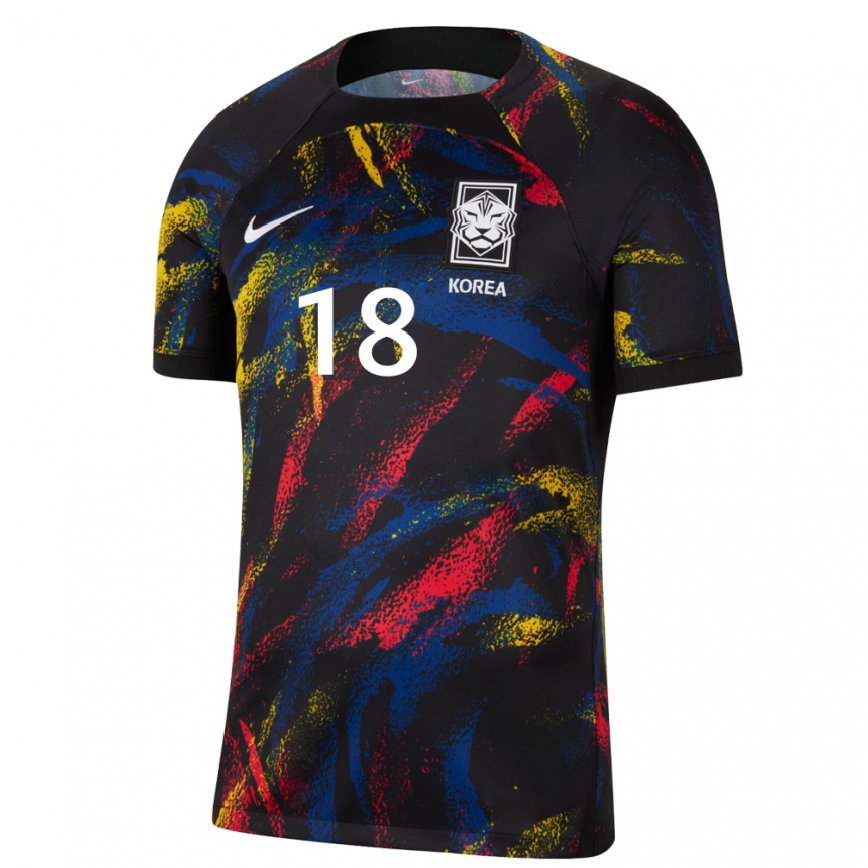 Hombre Camiseta Corea Del Sur Kim Jung Mi #18 Multicolor 2ª Equipación 22-24 México