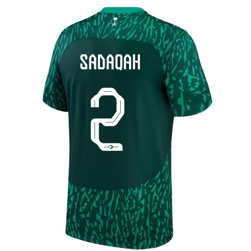 Hombre Camiseta Arabia Saudita Bayan Sadaqah #2 Verde Oscuro 2ª Equipación 22-24 México