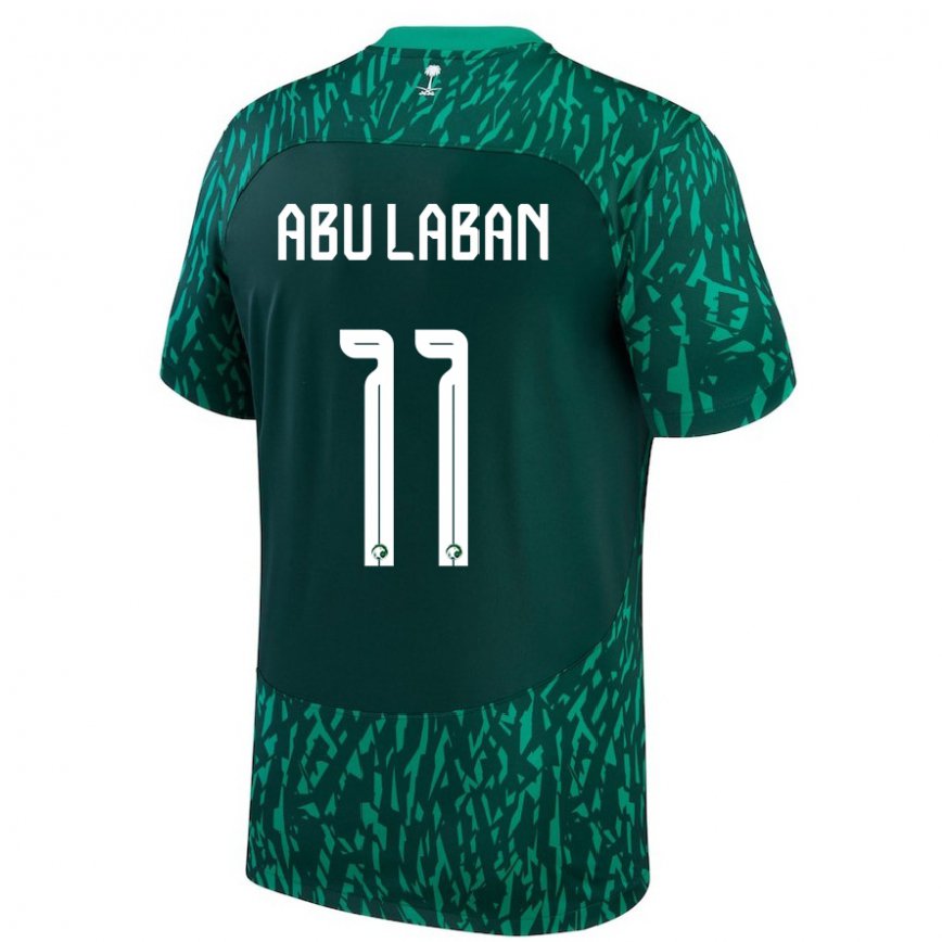 Hombre Camiseta Arabia Saudita Dalia Abu Laban #11 Verde Oscuro 2ª Equipación 22-24 México