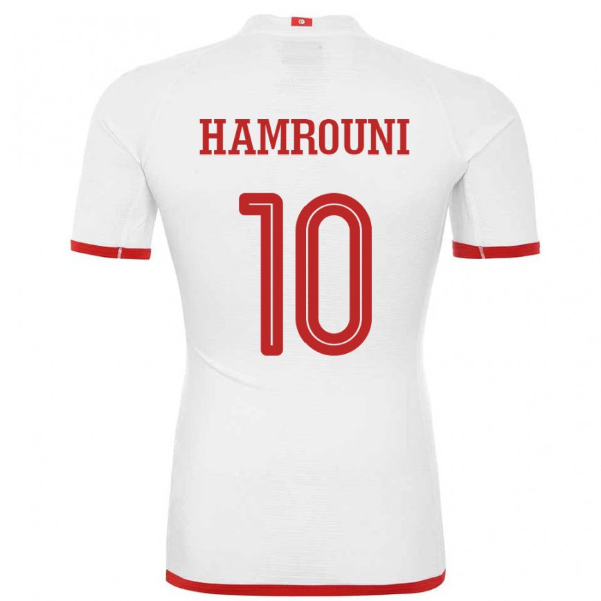 Hombre Camiseta Túnez Rayen Hamrouni #10 Blanco 2ª Equipación 22-24 México