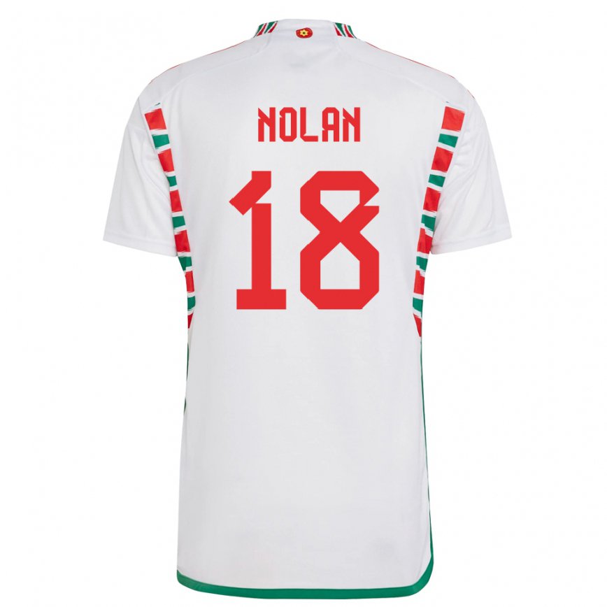 Hombre Camiseta Gales Kylie Nolan #18 Blanco 2ª Equipación 22-24 México