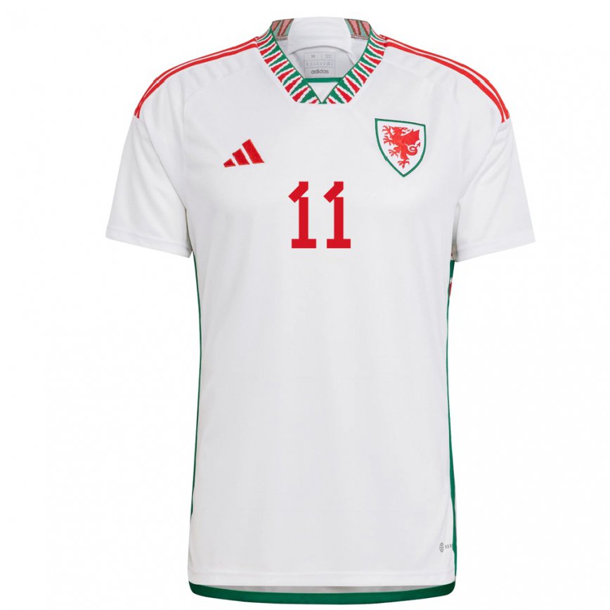 Hombre Camiseta Gales James Crole #11 Blanco 2ª Equipación 22-24 México