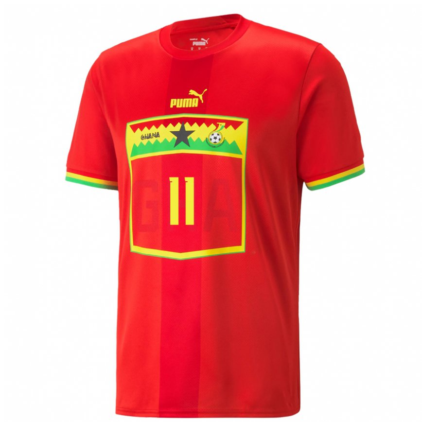 Hombre Camiseta Ghana Naomi Anima #11 Rojo 2ª Equipación 22-24 México