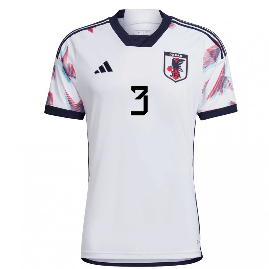 Hombre Camiseta Japón Hayato Tanaka #3 Blanco 2ª Equipación 22-24 México