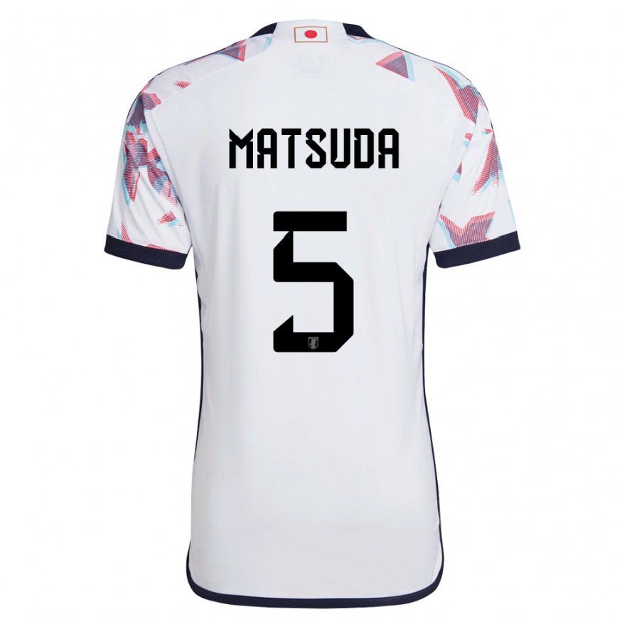 Hombre Camiseta Japón Hayate Matsuda #5 Blanco 2ª Equipación 22-24 México