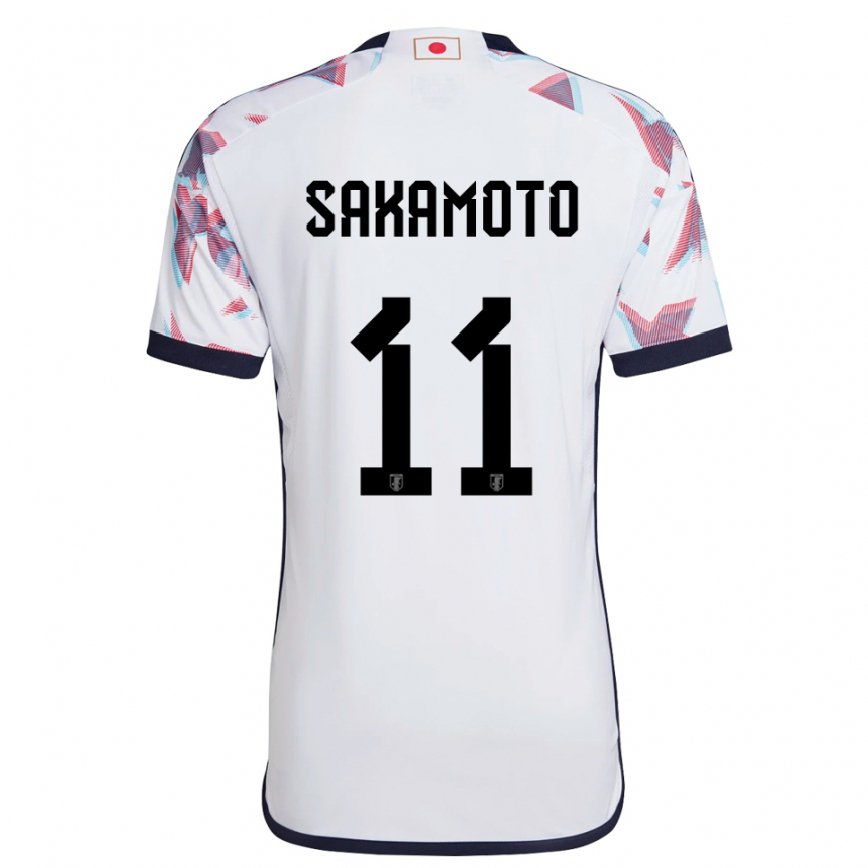 Hombre Camiseta Japón Isa Sakamoto #11 Blanco 2ª Equipación 22-24 México