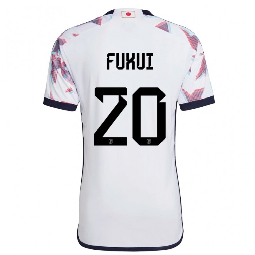 Hombre Camiseta Japón Taichi Fukui #20 Blanco 2ª Equipación 22-24 México