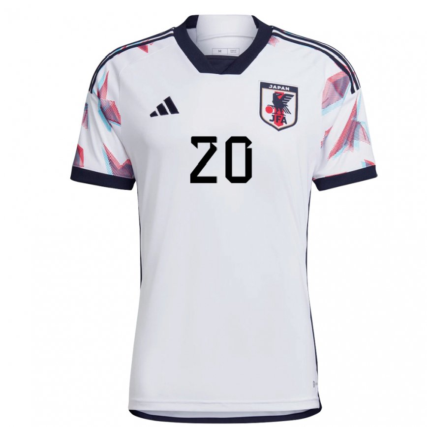 Hombre Camiseta Japón Taichi Fukui #20 Blanco 2ª Equipación 22-24 México