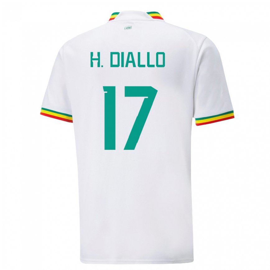 Mujer Camiseta Senegal Hapsatou Malado Diallo #17 Blanco 1ª Equipación 22-24 México