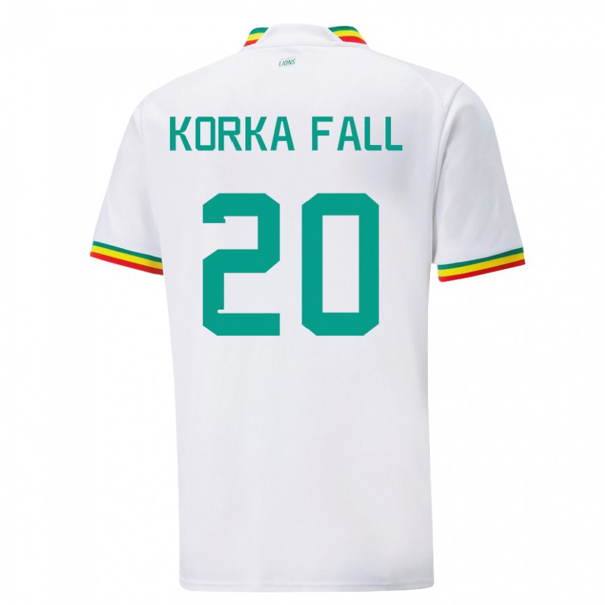 Mujer Camiseta Senegal Korka Fall #20 Blanco 1ª Equipación 22-24 México