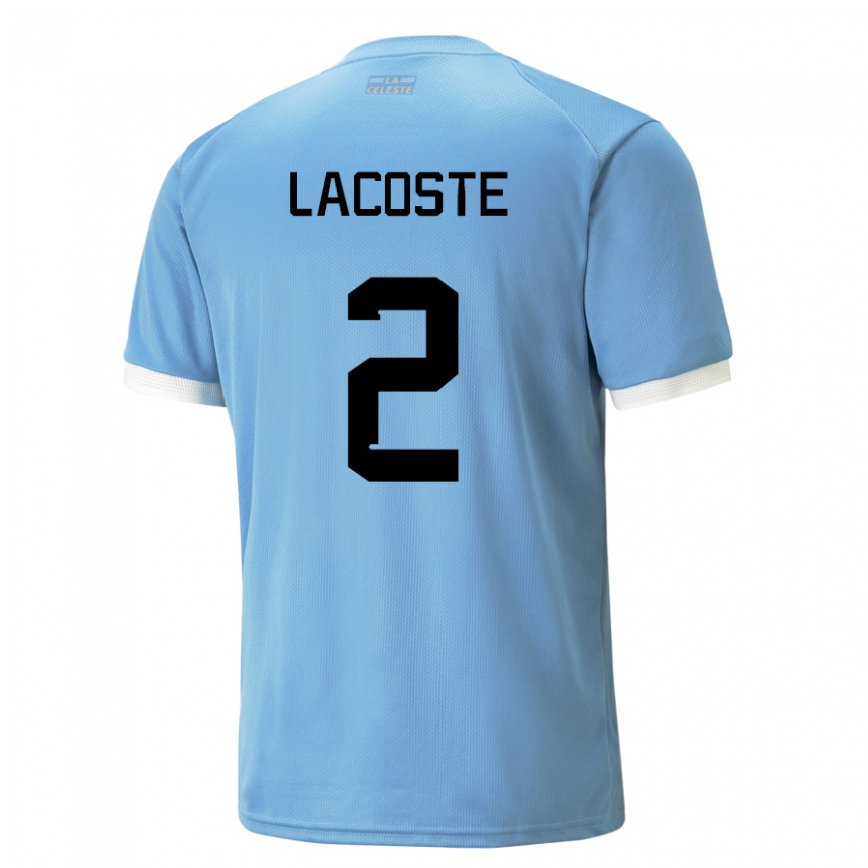 Mujer Camiseta Uruguay Stephanie Lacoste #2 Azul 1ª Equipación 22-24 México