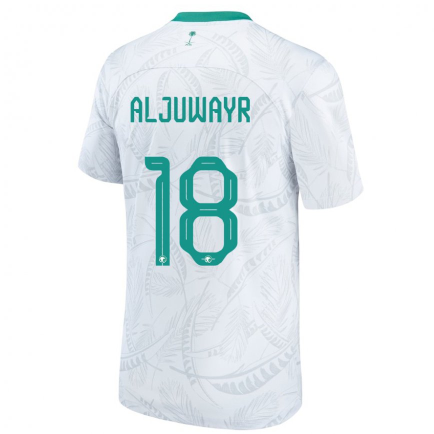 Mujer Camiseta Arabia Saudita Musab Aljuwayr #18 Blanco 1ª Equipación 22-24 México