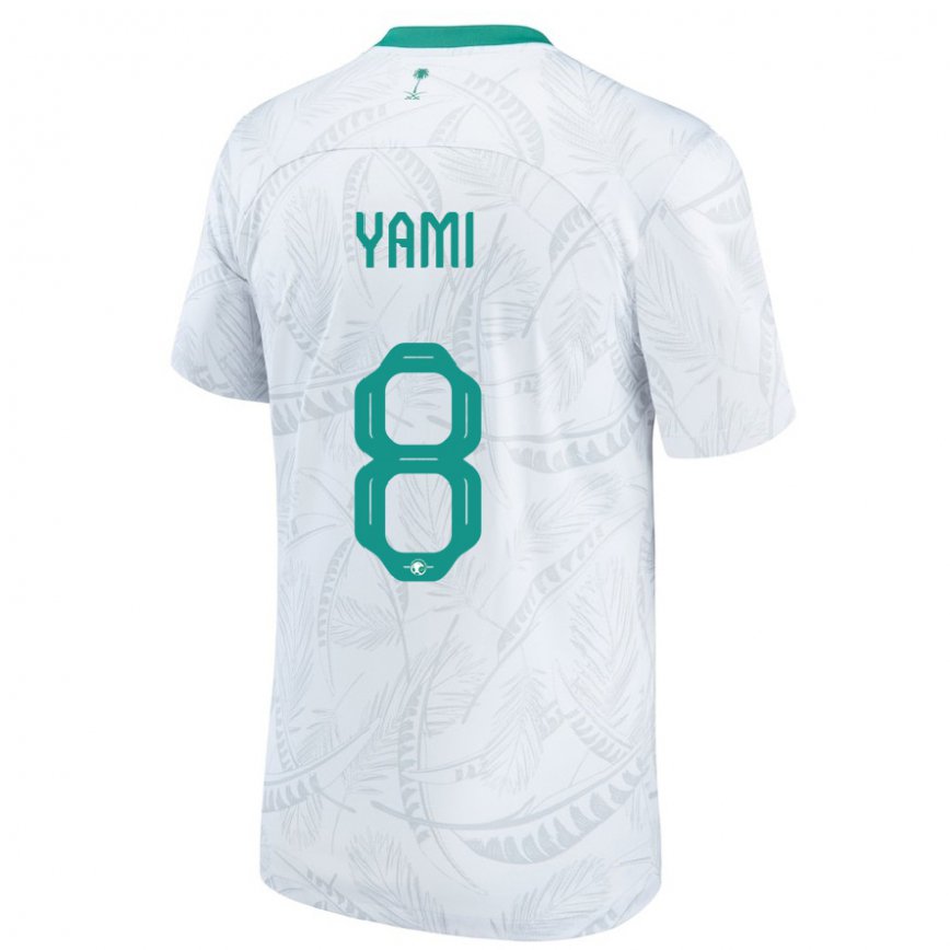 Mujer Camiseta Arabia Saudita Riyadh Yami #8 Blanco 1ª Equipación 22-24 México