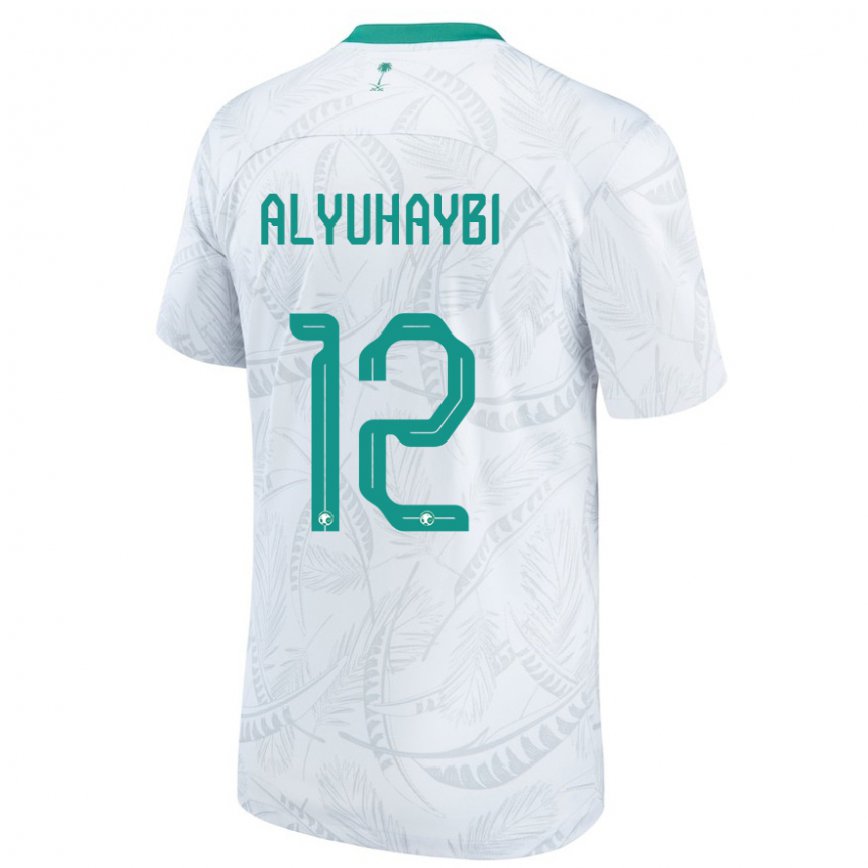 Mujer Camiseta Arabia Saudita Ammar Alyuhaybi #12 Blanco 1ª Equipación 22-24 México
