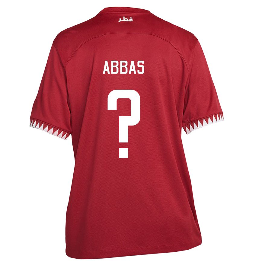 Mujer Camiseta Catar Nasser Abbas #0 Granate 1ª Equipación 22-24 México