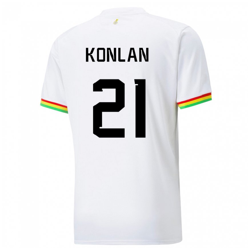 Mujer Camiseta Ghana Cynthia Konlan #21 Blanco 1ª Equipación 22-24 México