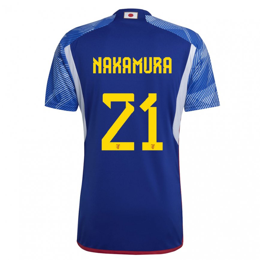 Mujer Camiseta Japón Jiro Nakamura #21 Azul Real 1ª Equipación 22-24 México