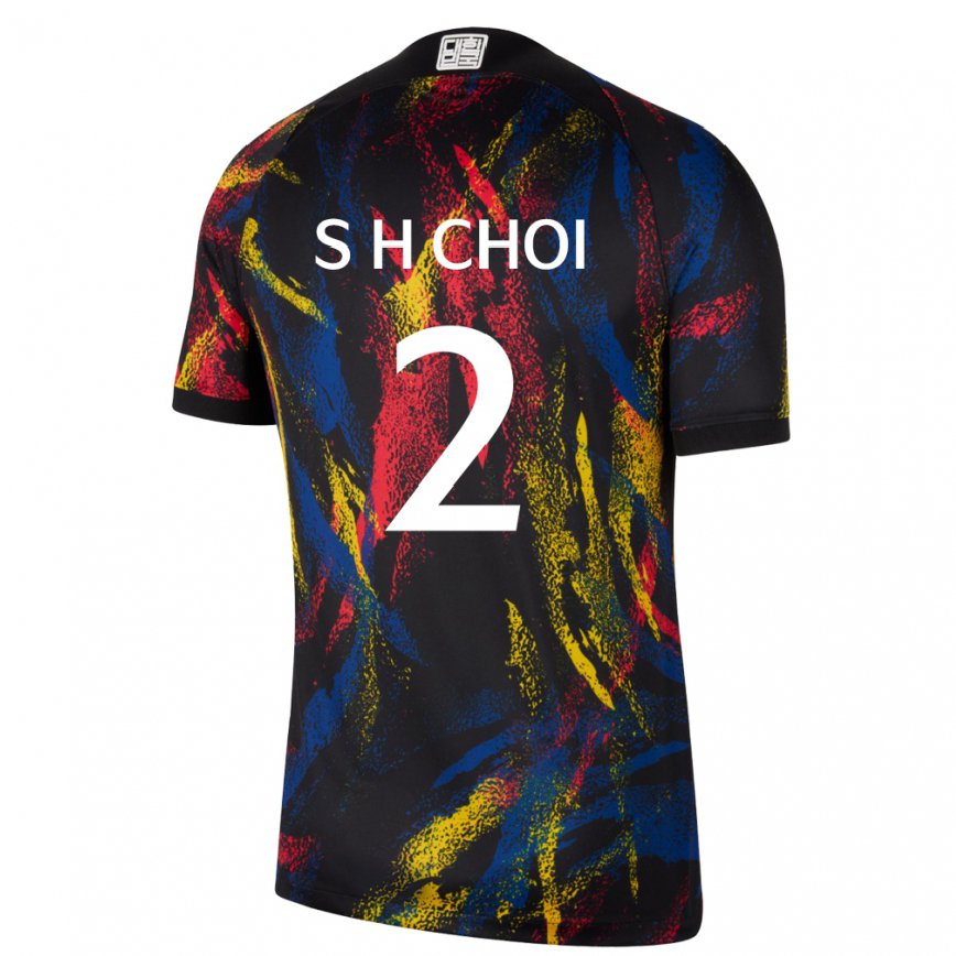 Mujer Camiseta Corea Del Sur Choi Seok Hyeon #2 Multicolor 2ª Equipación 22-24 México