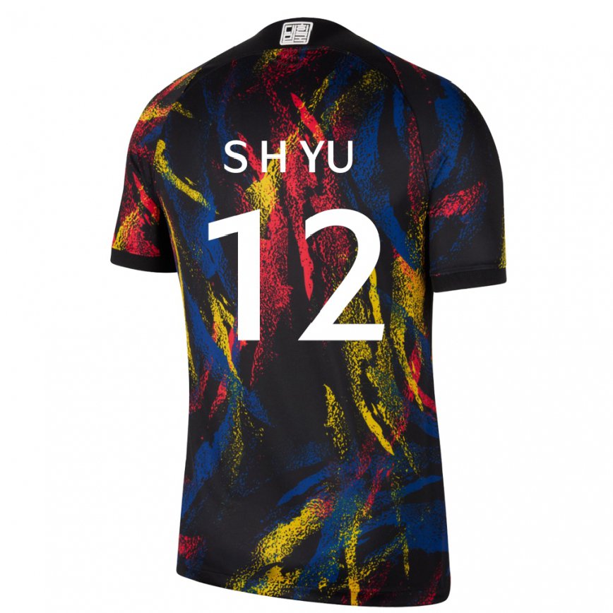 Mujer Camiseta Corea Del Sur Yu Seung Hyun #12 Multicolor 2ª Equipación 22-24 México