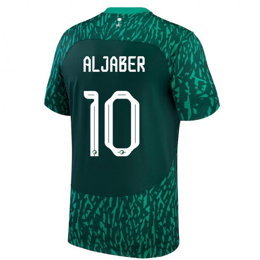 Mujer Camiseta Arabia Saudita Yassen Aljaber #10 Verde Oscuro 2ª Equipación 22-24 México