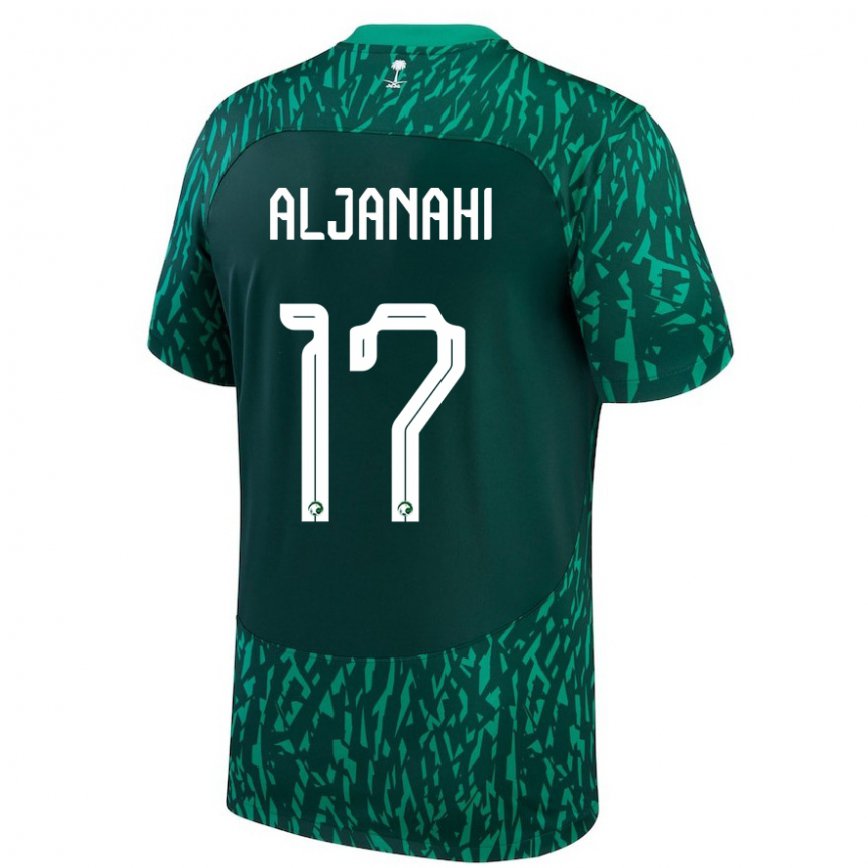 Mujer Camiseta Arabia Saudita Nawaf Aljanahi #17 Verde Oscuro 2ª Equipación 22-24 México
