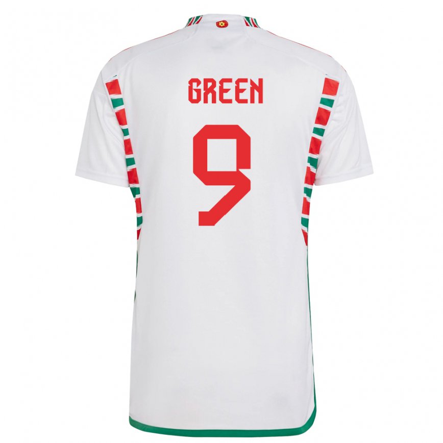 Mujer Camiseta Gales Kayleigh Green #9 Blanco 2ª Equipación 22-24 México