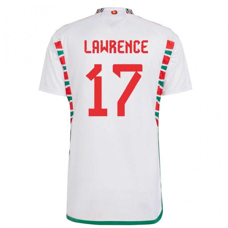 Mujer Camiseta Gales Nadia Lawrence #17 Blanco 2ª Equipación 22-24 México