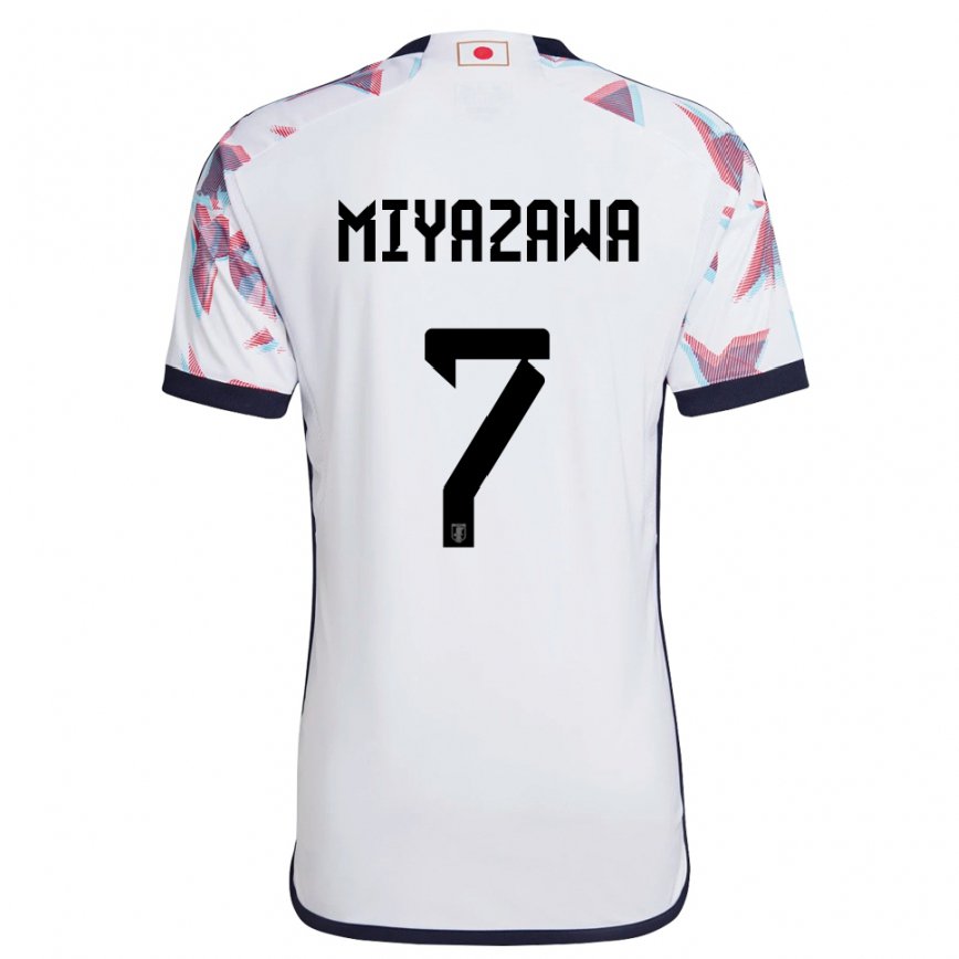 Mujer Camiseta Japón Hinata Miyazawa #7 Blanco 2ª Equipación 22-24 México