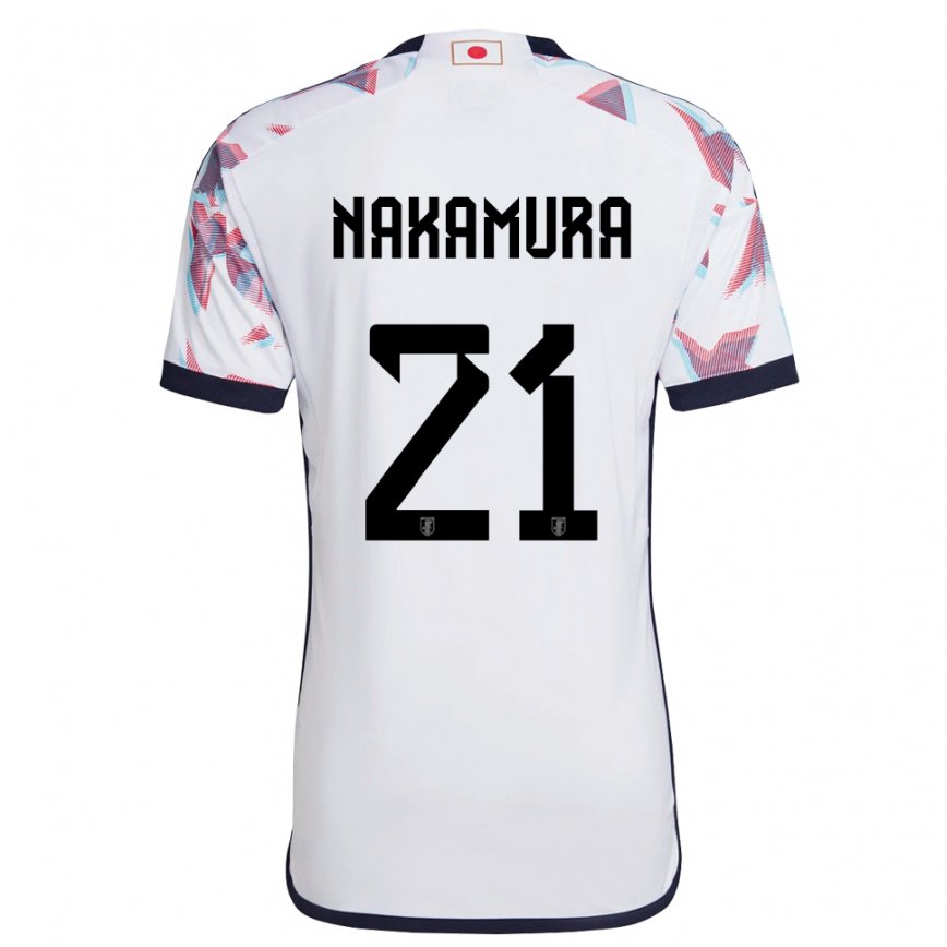 Mujer Camiseta Japón Jiro Nakamura #21 Blanco 2ª Equipación 22-24 México