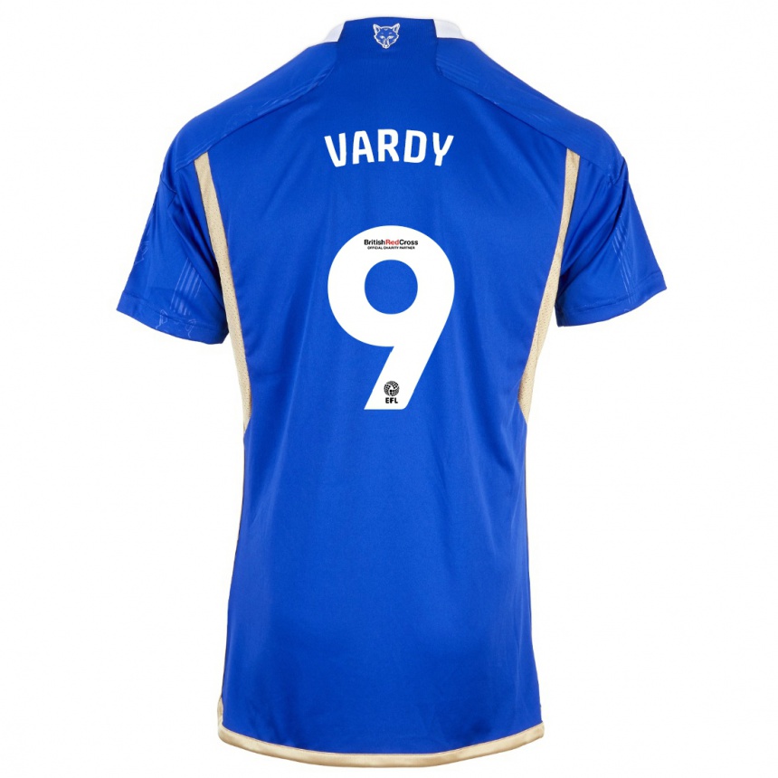 Niño Fútbol Camiseta Jamie Vardy #9 Azul 1ª Equipación 2023/24 México