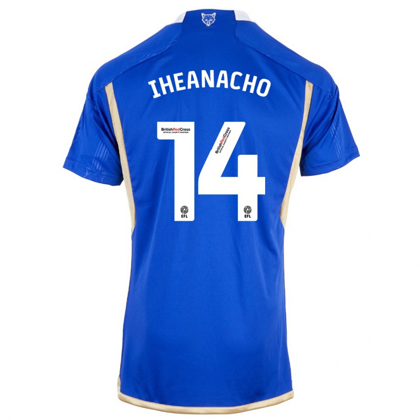 Niño Fútbol Camiseta Kelechi Iheanacho #14 Azul 1ª Equipación 2023/24 México