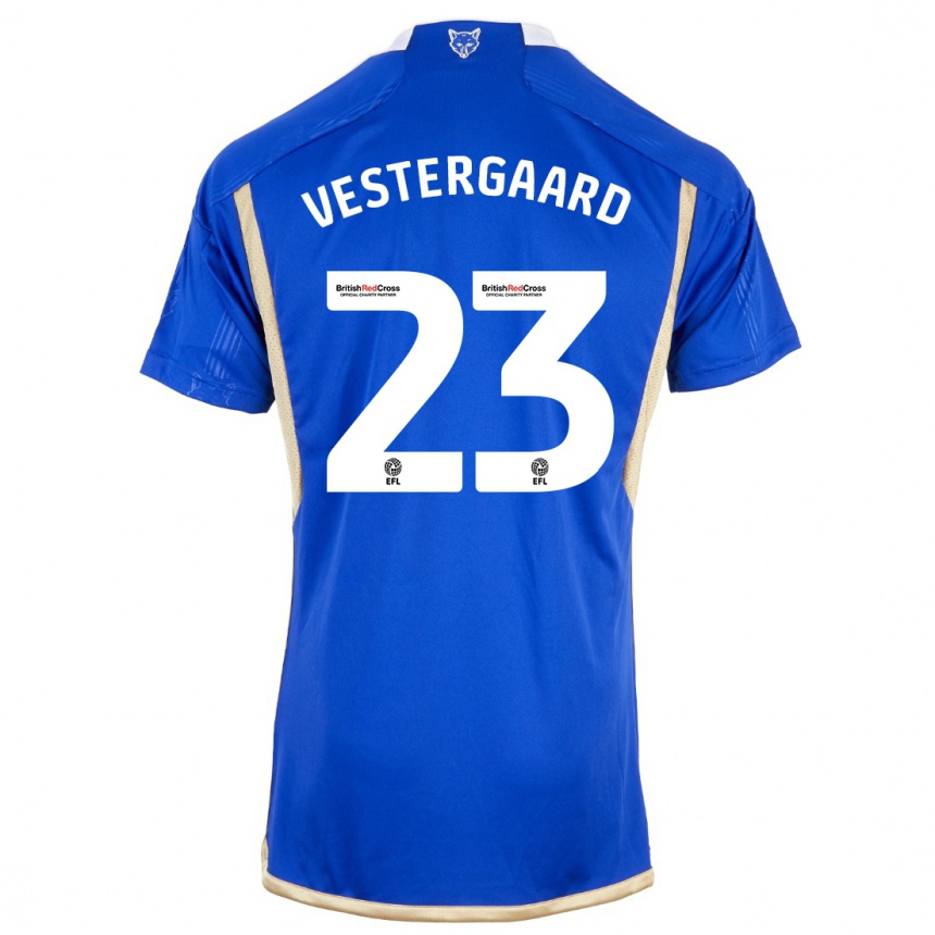 Niño Fútbol Camiseta Jannik Vestergaard #23 Azul 1ª Equipación 2023/24 México