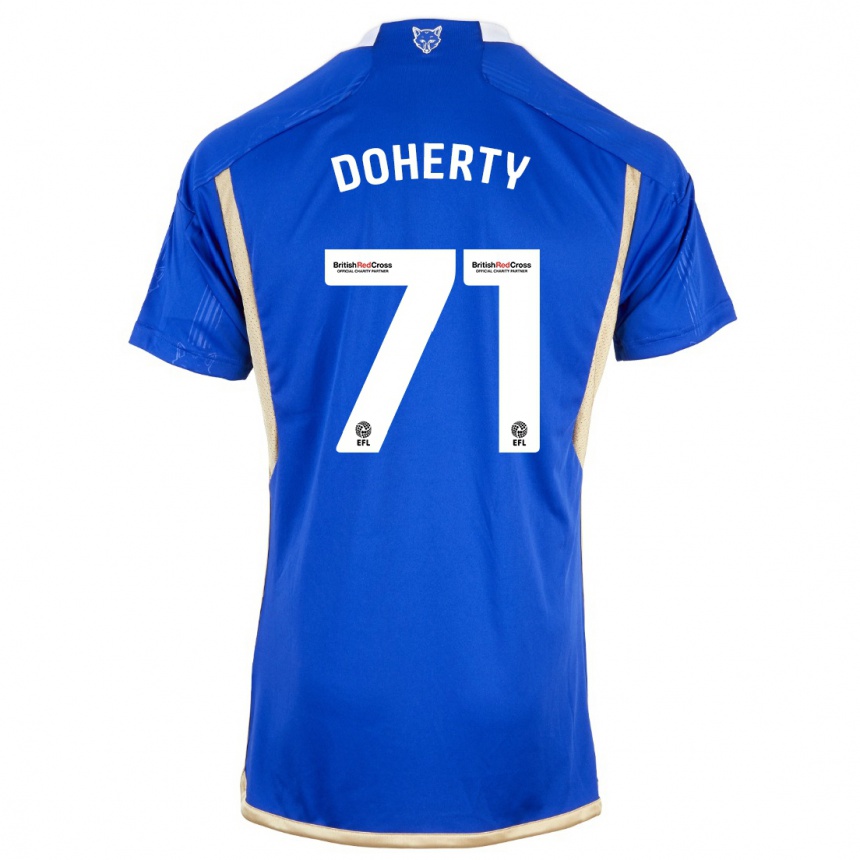 Niño Fútbol Camiseta Arlo Doherty #71 Azul 1ª Equipación 2023/24 México