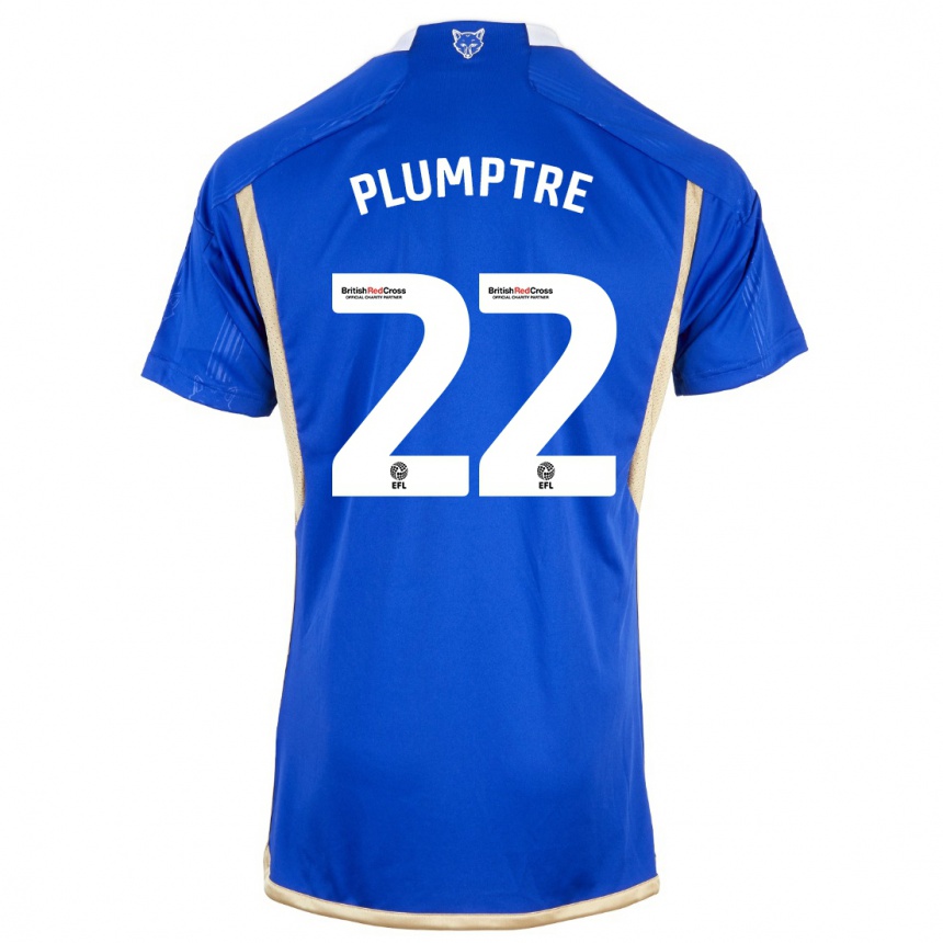 Niño Fútbol Camiseta Ashleigh Plumptre #22 Azul 1ª Equipación 2023/24 México