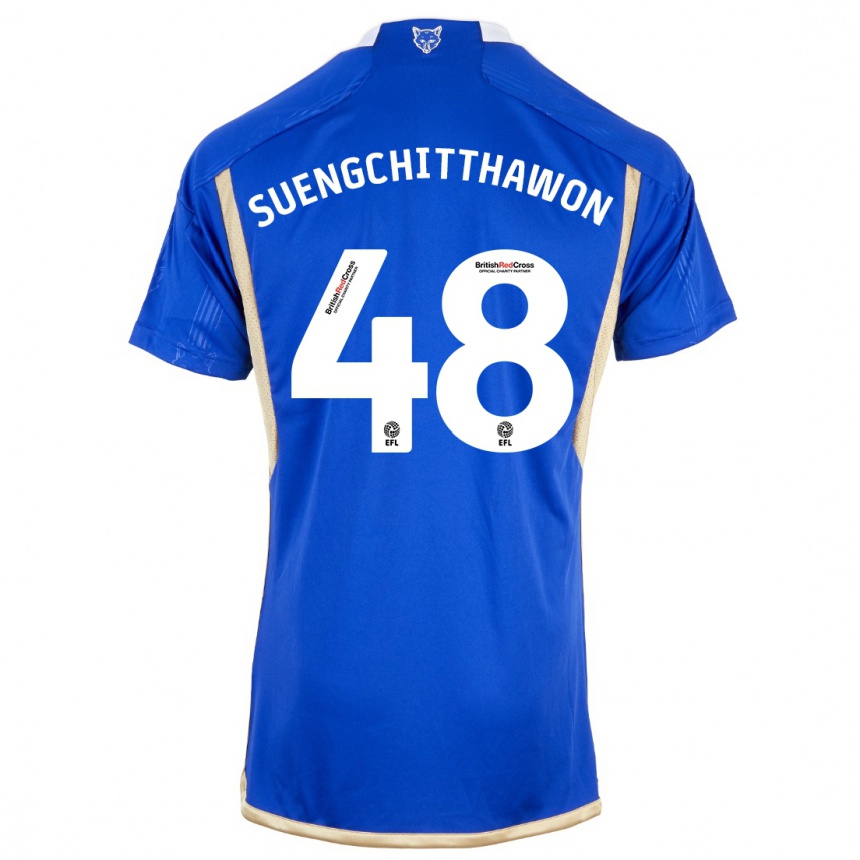 Niño Fútbol Camiseta Thanawat Suengchitthawon #48 Azul 1ª Equipación 2023/24 México