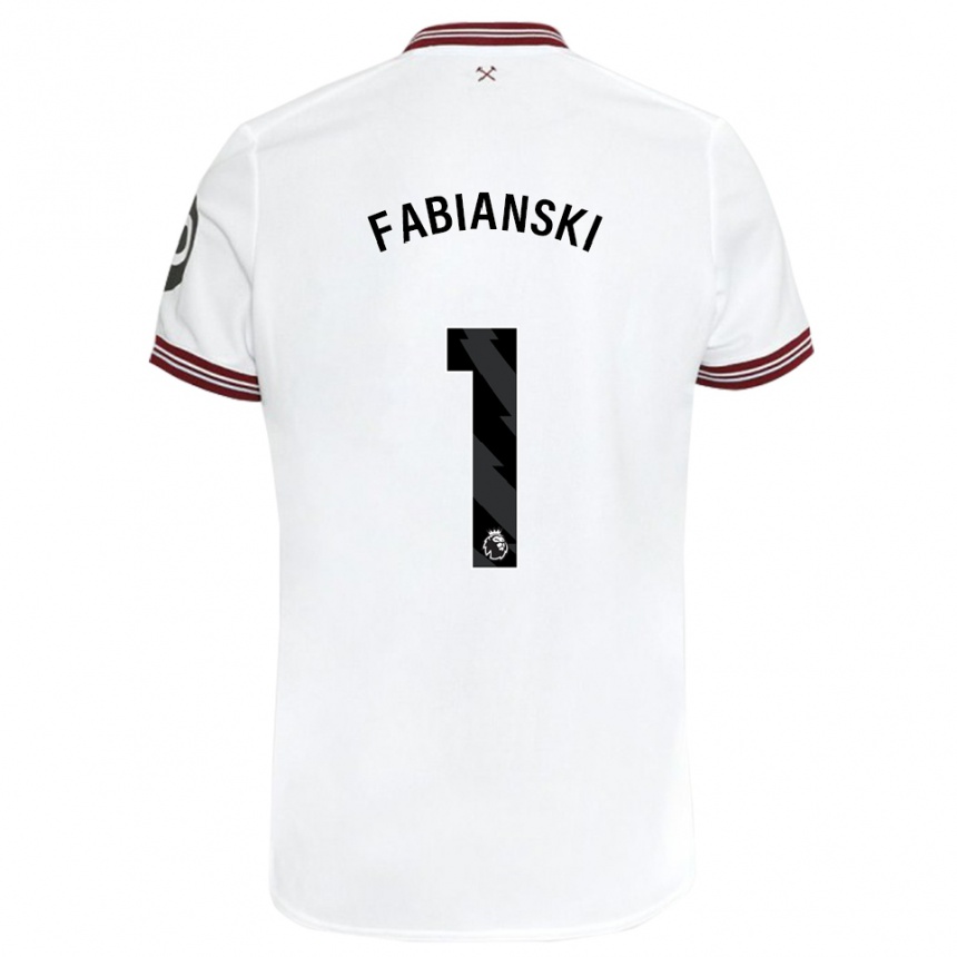 Niño Fútbol Camiseta Lukasz Fabianski #1 Blanco 2ª Equipación 2023/24 México