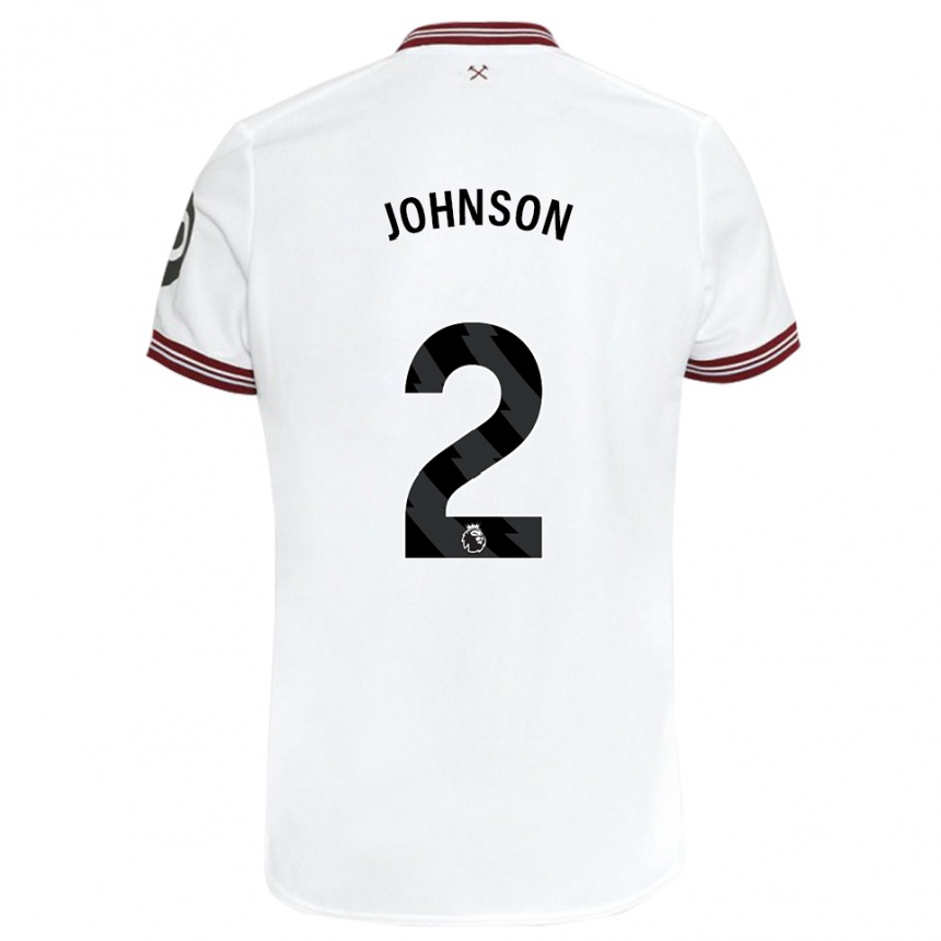 Niño Fútbol Camiseta Ben Johnson #2 Blanco 2ª Equipación 2023/24 México