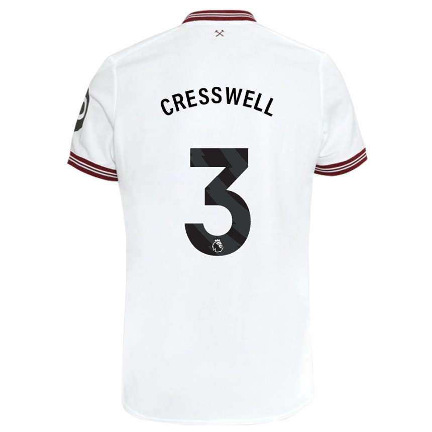 Niño Fútbol Camiseta Aaron Cresswell #3 Blanco 2ª Equipación 2023/24 México