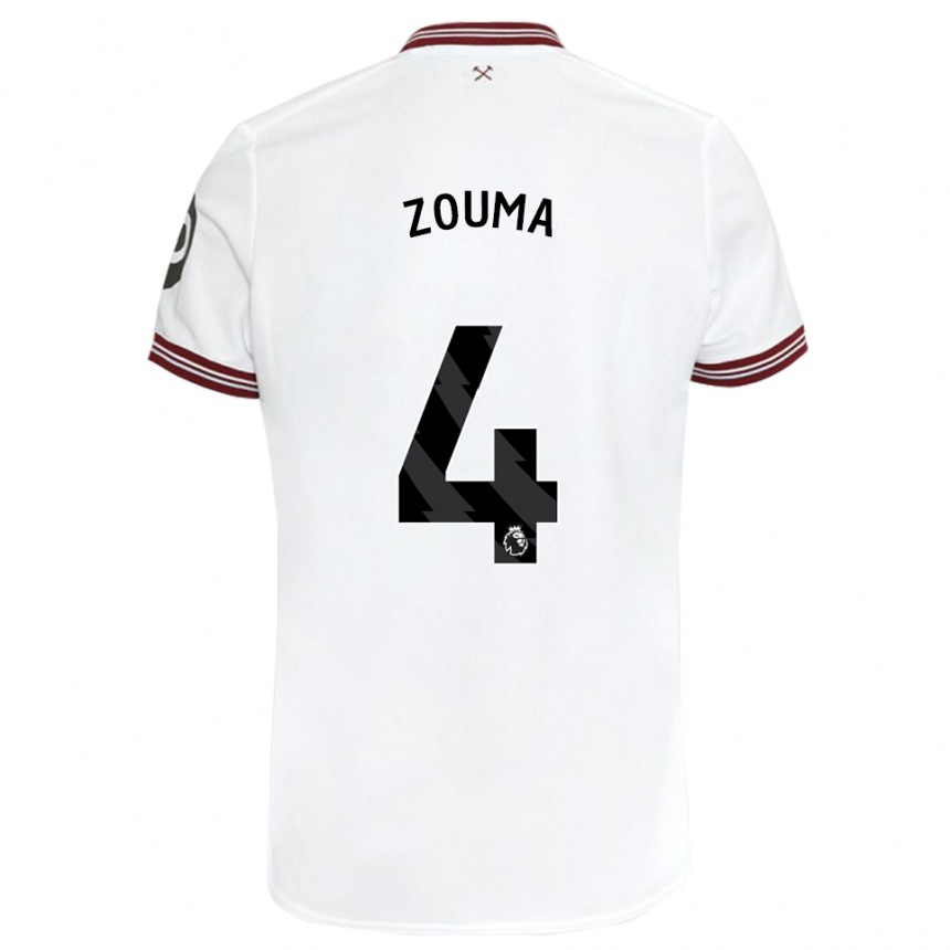 Niño Fútbol Camiseta Kurt Zouma #4 Blanco 2ª Equipación 2023/24 México