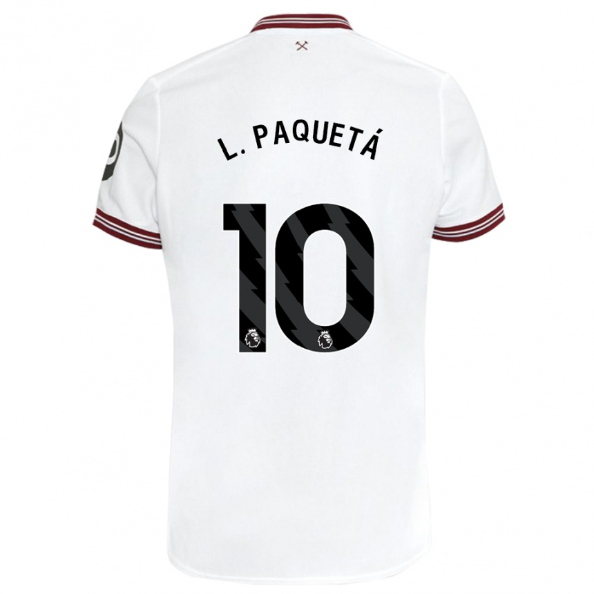 Niño Fútbol Camiseta Lucas Paqueta #10 Blanco 2ª Equipación 2023/24 México
