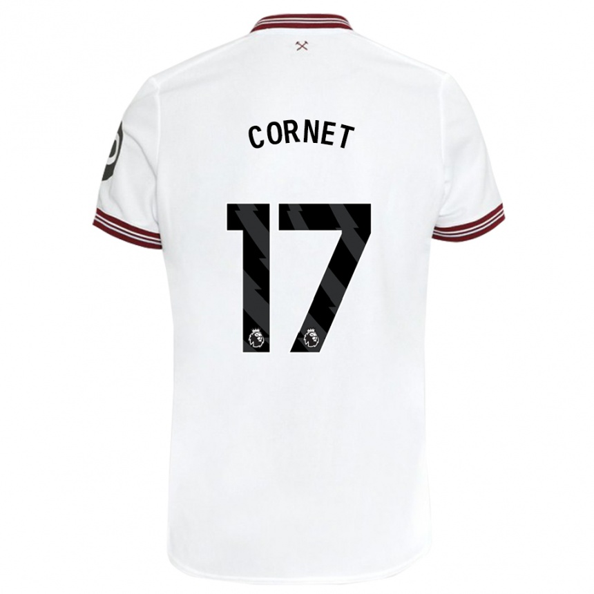 Niño Fútbol Camiseta Maxwel Cornet #17 Blanco 2ª Equipación 2023/24 México