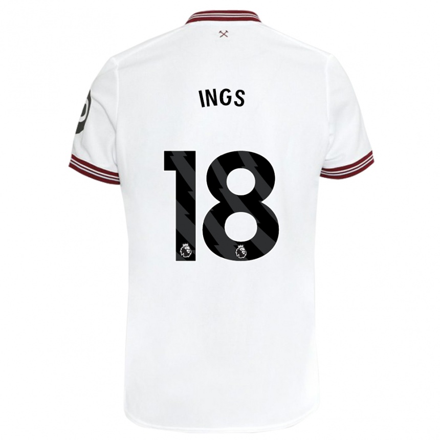 Niño Fútbol Camiseta Danny Ings #18 Blanco 2ª Equipación 2023/24 México