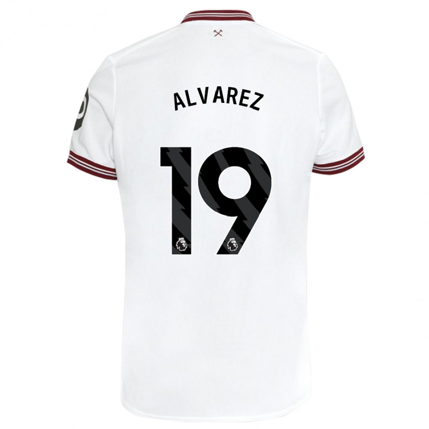 Niño Fútbol Camiseta Edson Alvarez #19 Blanco 2ª Equipación 2023/24 México