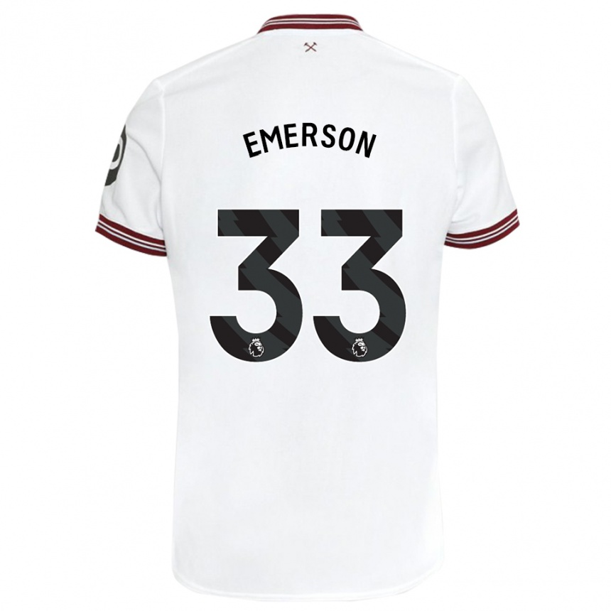 Niño Fútbol Camiseta Emerson Palmieri #33 Blanco 2ª Equipación 2023/24 México