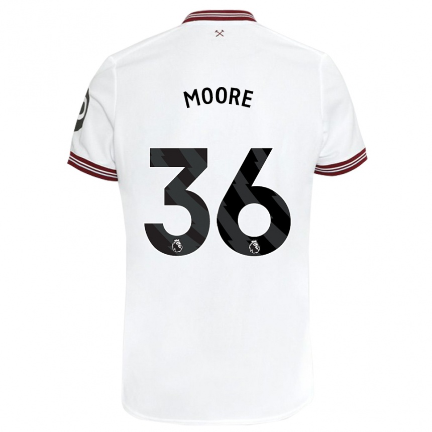 Niño Fútbol Camiseta Sean Moore #36 Blanco 2ª Equipación 2023/24 México